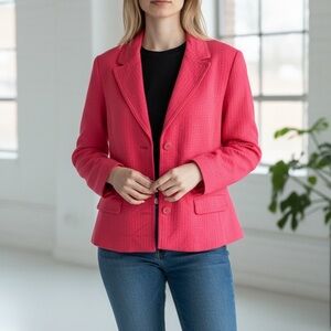 Talbots Vibrant Coral fully lined Blazer size 14P